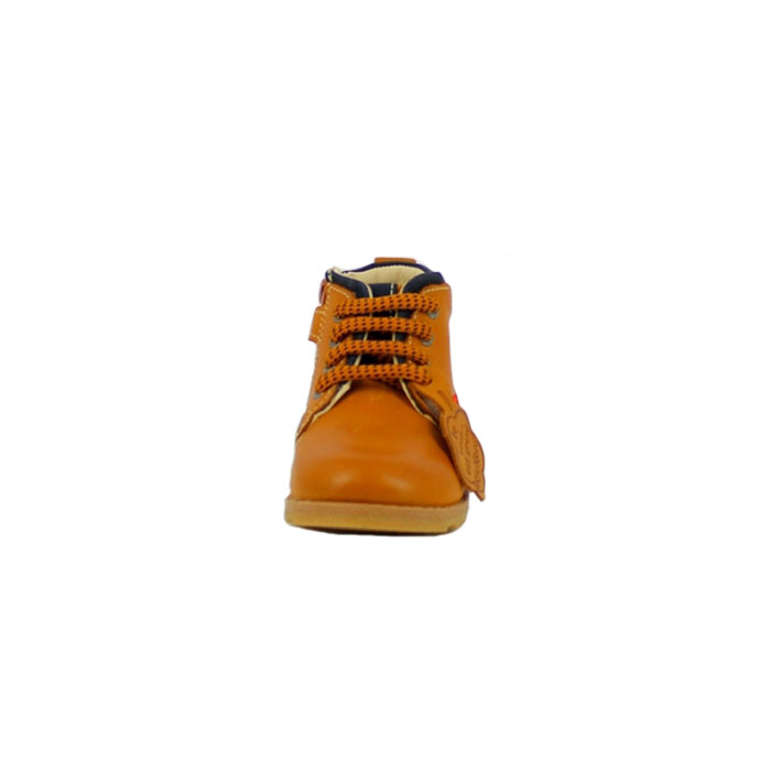 Kickers premier pas nonobo cuir lisse camel lacet zip1416902_2