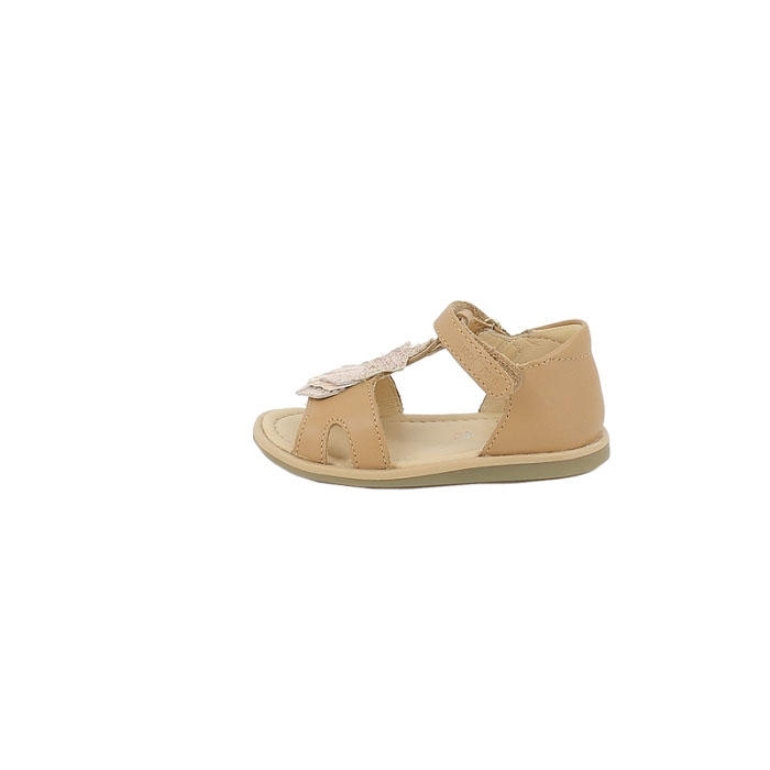 Shoo pom premier pas tity kid cuir lisse camel scratch