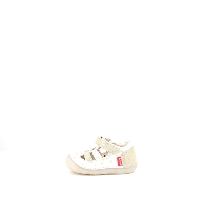 Kickers debout sushy cuir lisse blanc scratch