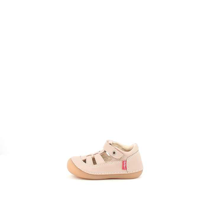 Kickers debout sushy cuir lisse beige scratch