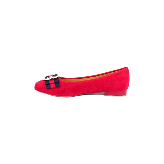 Ara ballerine 1263361.78 cuir velours rouge1466302_3