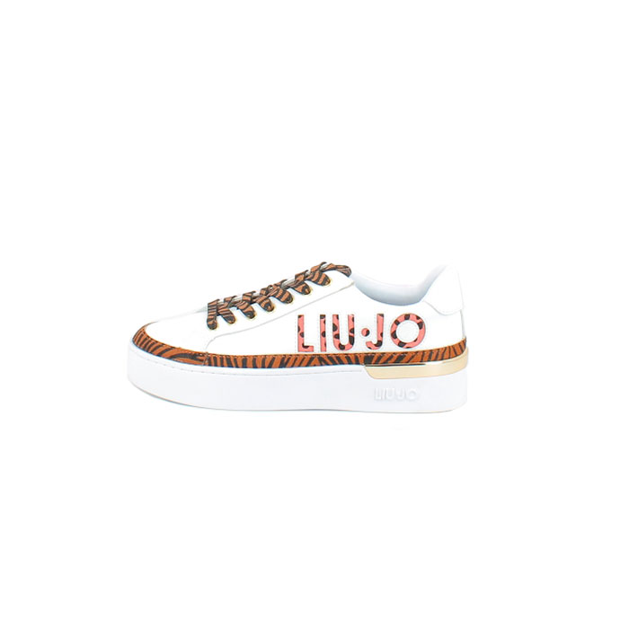 Liu jo basket sylvia 22 cuir lisse blanc lacet