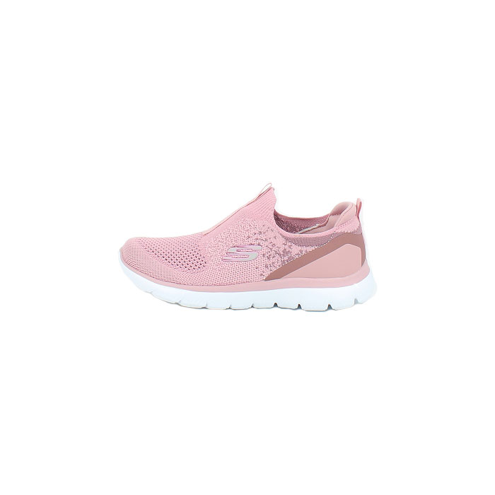 Skechers basket 149207 multi matiere rose elastique