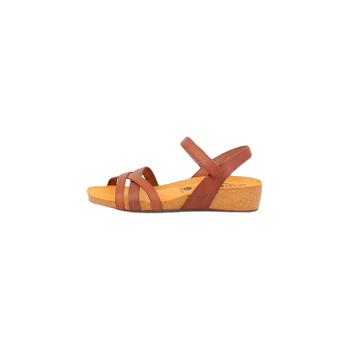 Plakton sandale 775918 cuir lisse marron scratch