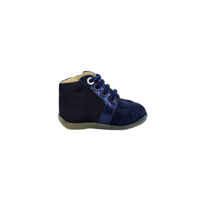 Kickers premier pas be flower nubuck marine lacet zip1498401_3