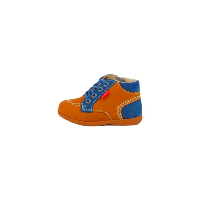 Kickers debout babystan zip nubuck camel lacet zip