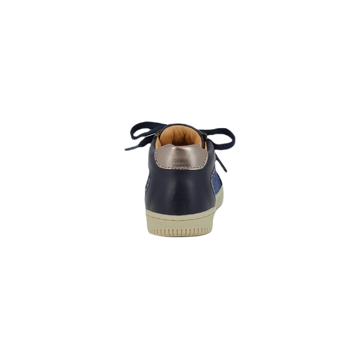 Babybotte romagnoli debout frida 8122b cuir lisse bleu lacet1499101_4