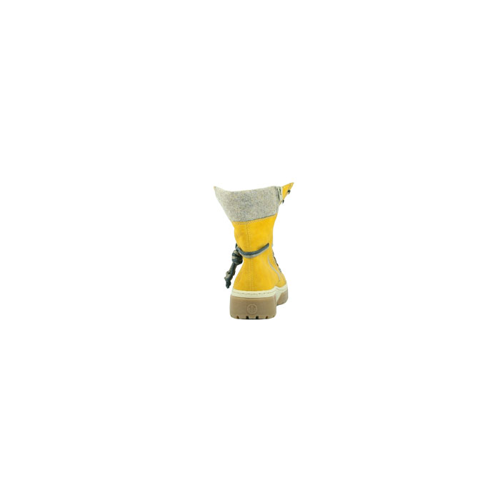 Rieker bottine x8618.68 nubuck jaune lacet zip1513401_4