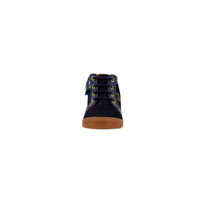 Gbb debout prune cuir velours marine lacet zip1516601_2
