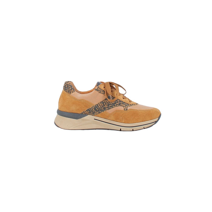 Gabor basket 76.586.51 cuir velours beige lacet zip1520101_3
