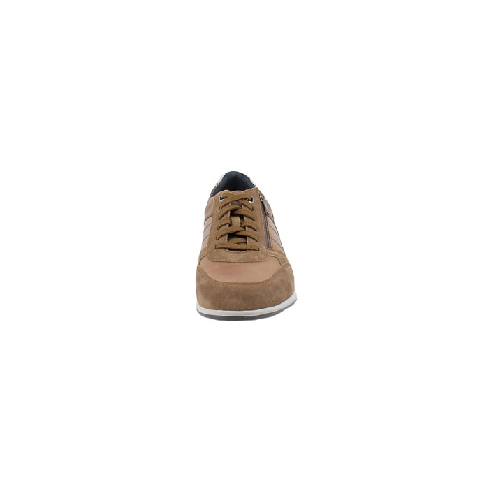 Geox basket u254ga cuir lisse cognac lacet zip1546102_2