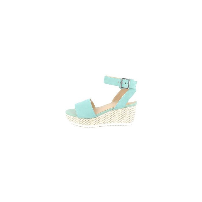 Geox sandale d25sma cuir velours turquoise boucle