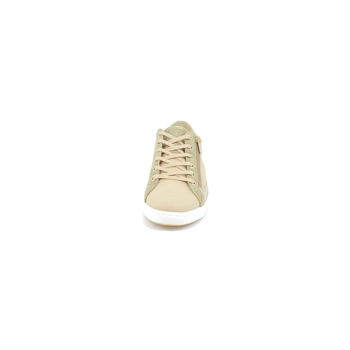 Pataugas basket jester mix cuir lisse beige lacet zip1547401_2