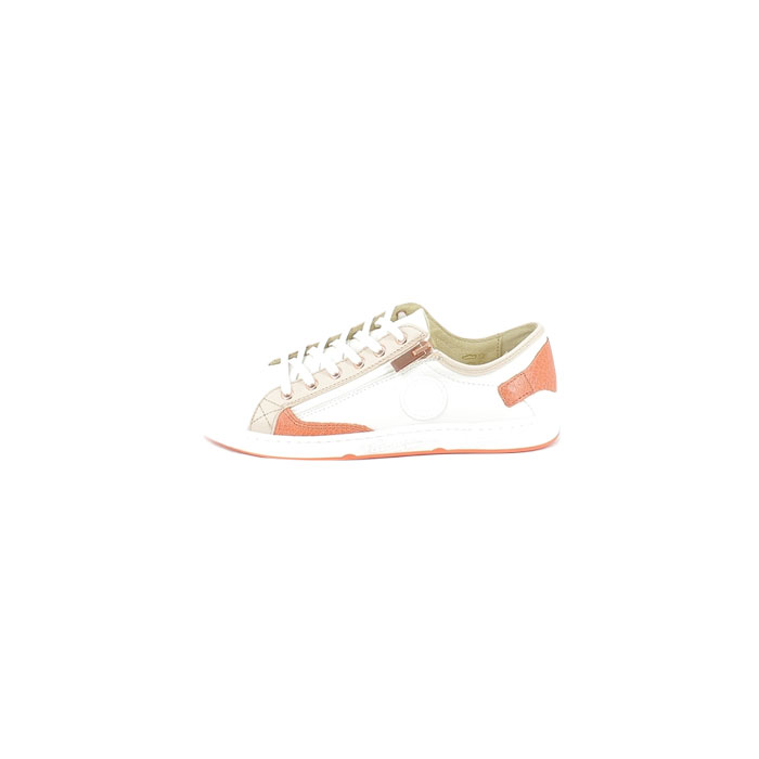 Pataugas basket jester mix cuir lisse blanc lacet zip