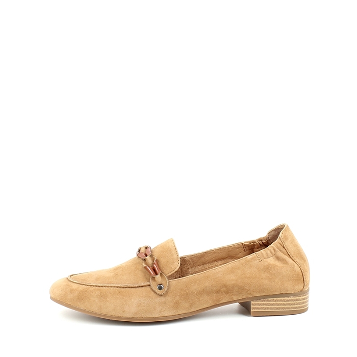 Mamzelle derbies mocassins zanga cuir velours beige