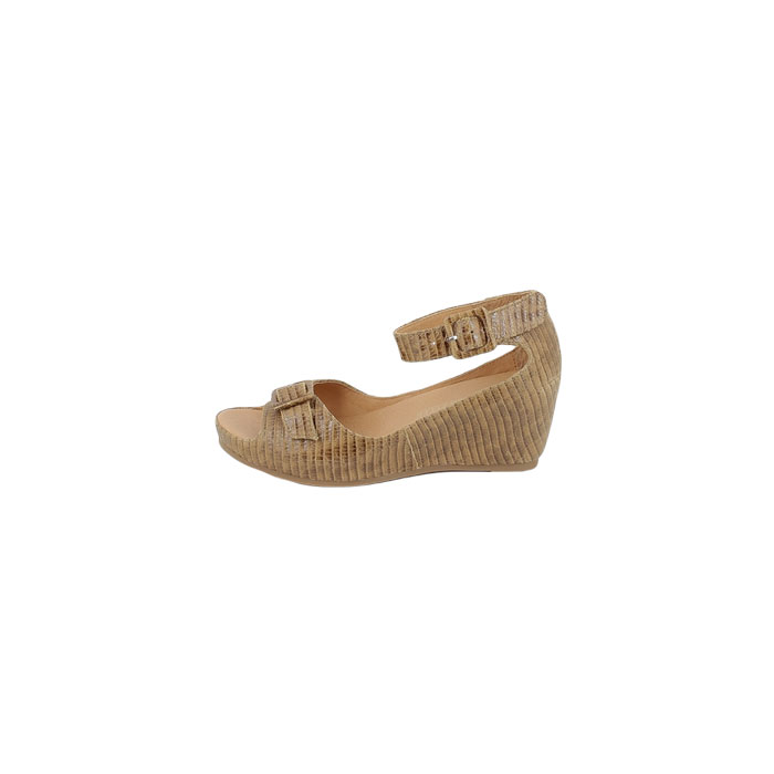 Mamzelle sandale dring croco ecaille camel boucle