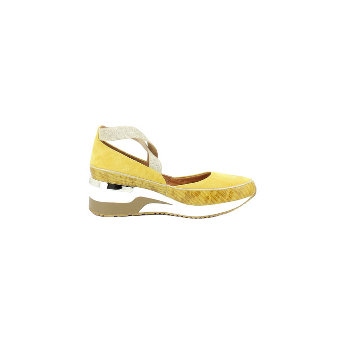 Mamzelle ballerine volou velours jaune elastique1548603_3