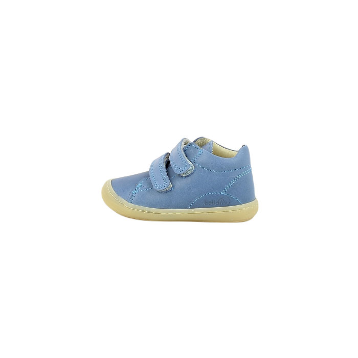 Bellamy debout loulou cuir lisse bleu scratch