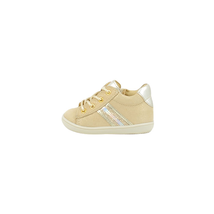 Bellamy premier pas rafa cuir lisse beige lacet zip