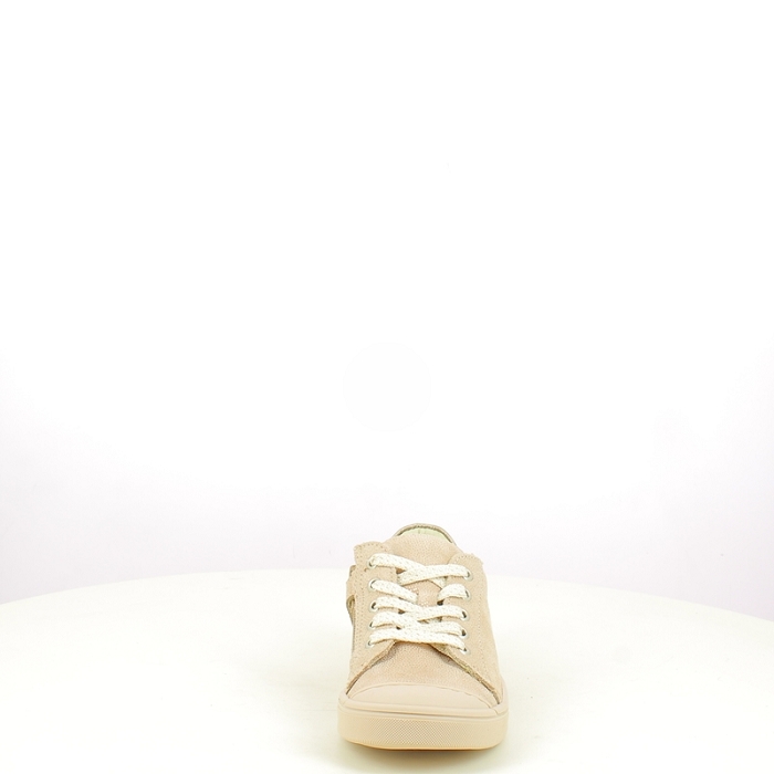 Bellamy fille indy cuir lisse beige lacet zip1551704_2