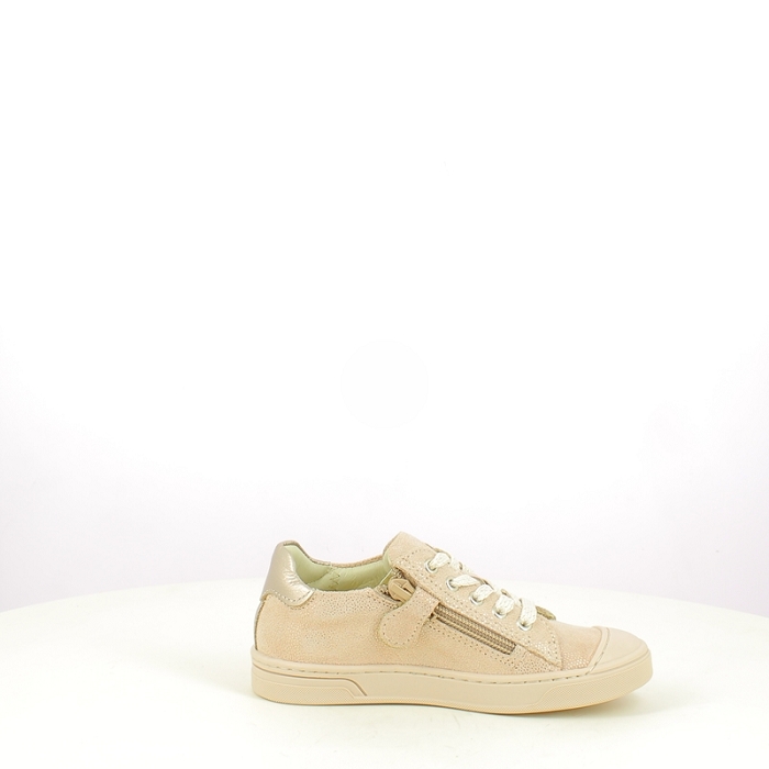 Bellamy fille indy cuir lisse beige lacet zip1551704_3