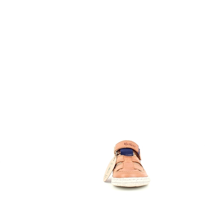 Kickers debout tractus cuir lisse camel scratch1554902_2