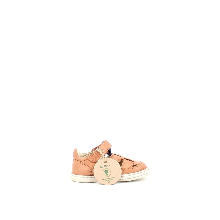 Kickers debout tractus cuir lisse camel scratch1554902_3