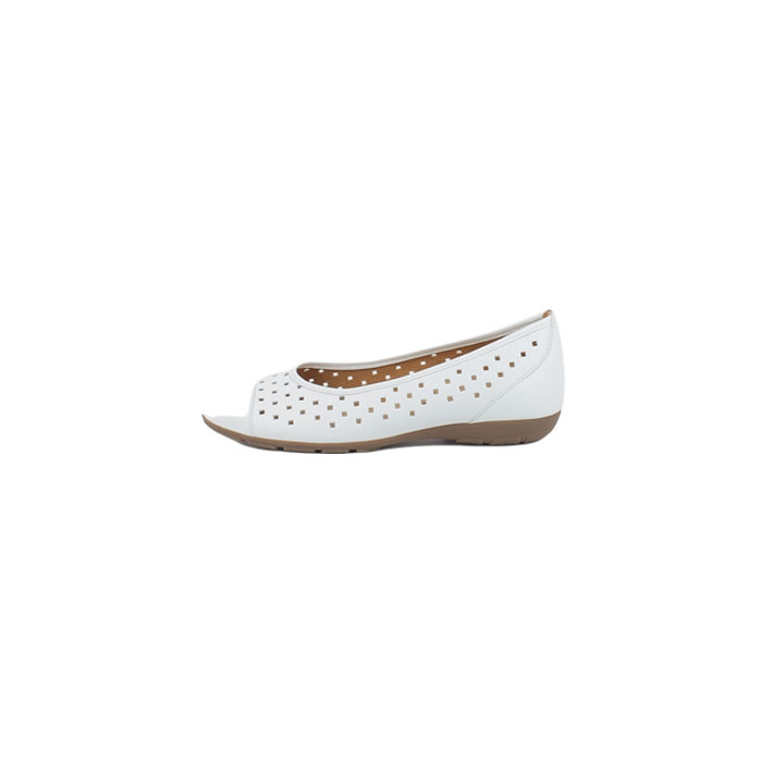 Gabor ballerine 84169.16 cuir lisse blanc