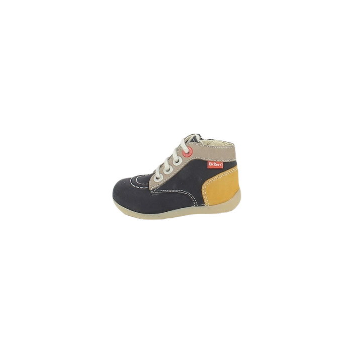 Kickers premier pas bonzip 2 nubuck marine lacet zip