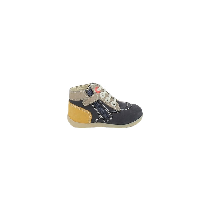 Kickers premier pas bonzip 2 nubuck marine lacet zip1584901_3