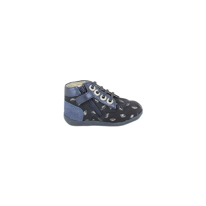 Kickers premier pas bonzip 2 imprime marine lacet zip1585201_3