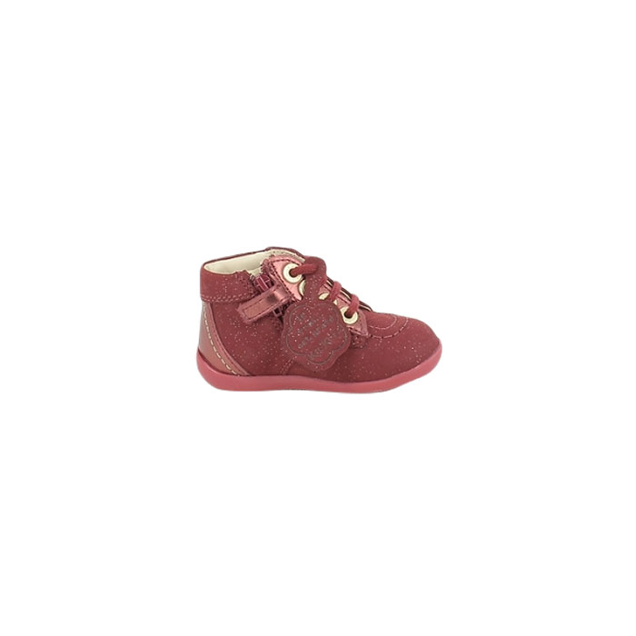 Kickers premier pas be fizzy nubuck bordeaux lacet zip1585301_3