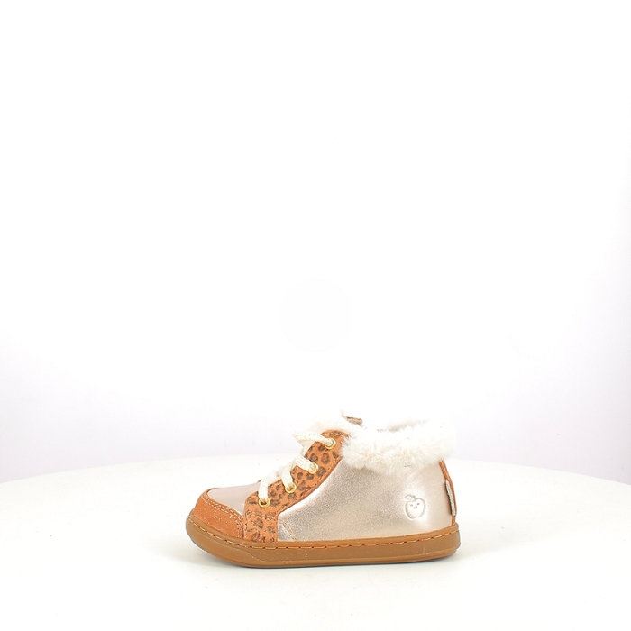 Shoo pom premier pas bouba zip hair cuir velours or lacet zip