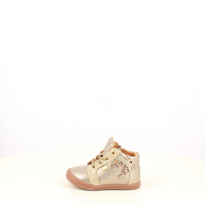 Gbb debout chouga cuir lisse or lacet zip