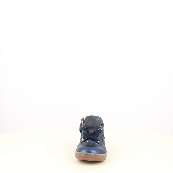 Gbb premier pas theana cuir velours marine lacet zip1594404_2