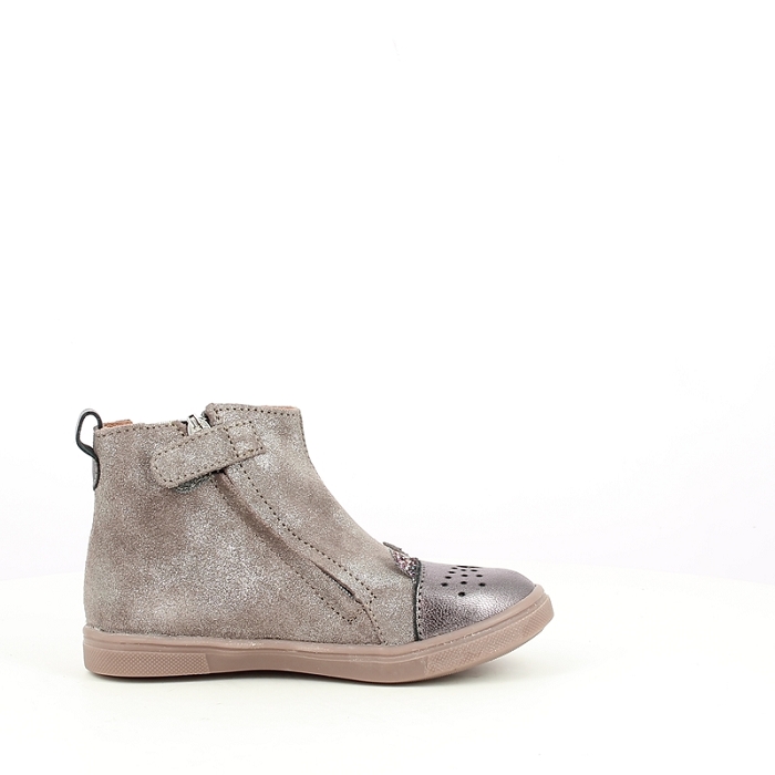 Gbb fille jessine cuir velours taupe zip1594502_3