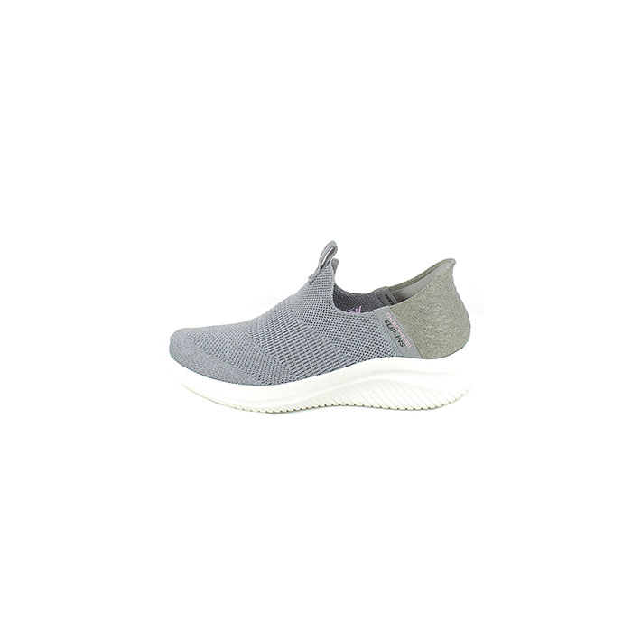 Skechers basket 149709 multi matiere gris elastique