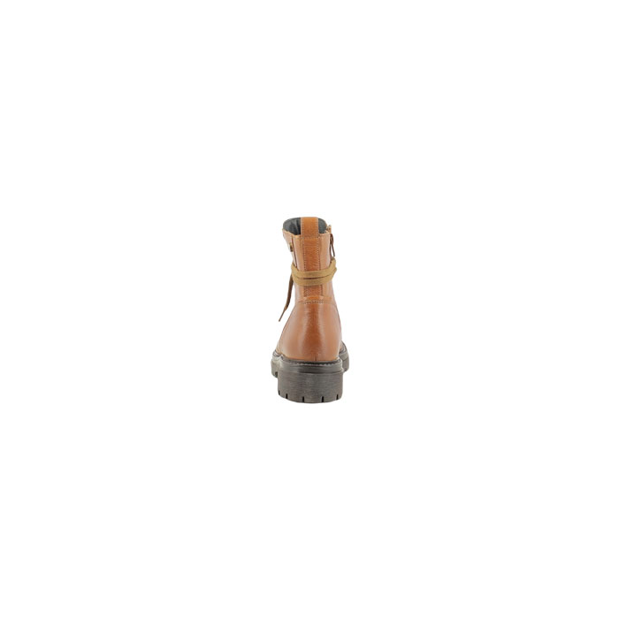 Geox bottine d16hrc cuir lisse cognac lacet zip1601001_4