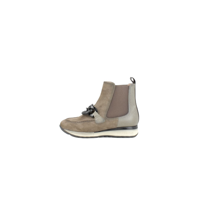 Hispanitas bottine kate hi222291 cuir velours taupe elastique