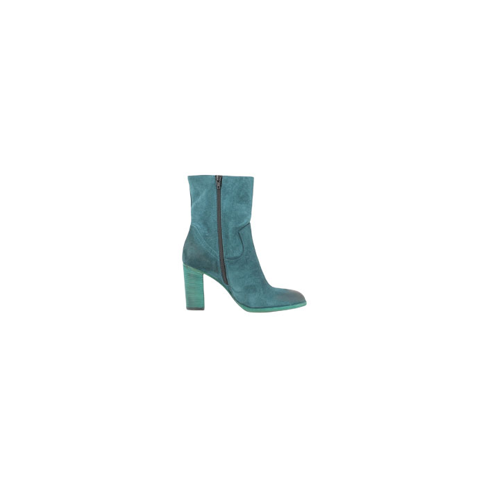 Decra bottine 8553 cuir velours vert zip1613101_3