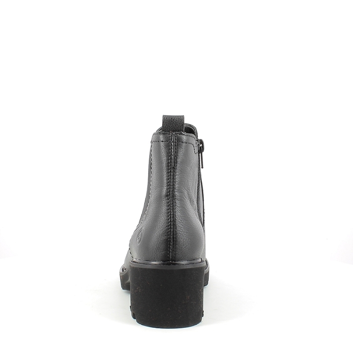 Remonte bottine d0a70.01 cuir lisse noir elastique1616901_2