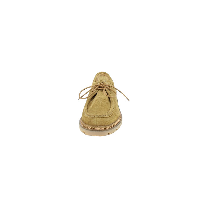 Pellet derbies mocassins macha velours beige lacet1631601_2