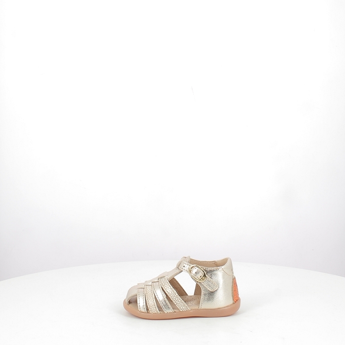 Babybotte romagnoli debout 2130b424 gazon cuir lisse or boucle