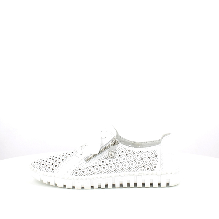 Rieker derbies mocassins m2300.80 cuir lisse blanc lacet