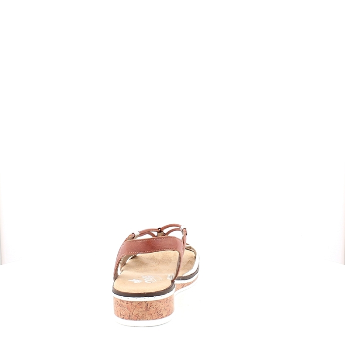 Rieker sandale v3657.81 cuir lisse marron elastique1642101_4