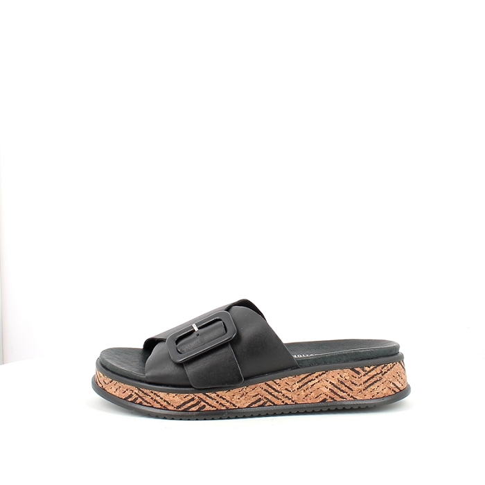 Rieker sandale w0803.00 cuir lisse noir