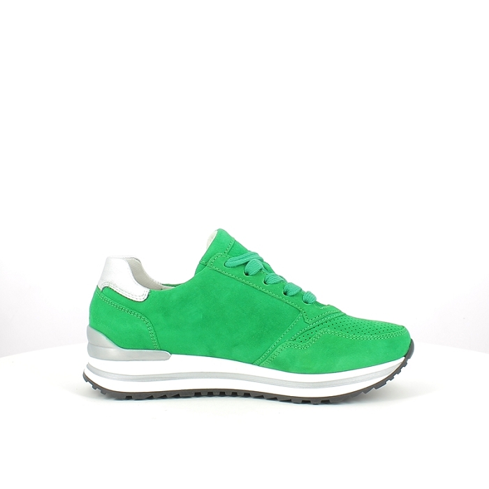 Gabor basket 26.528.33 cuir velours vert lacet zip1645802_3