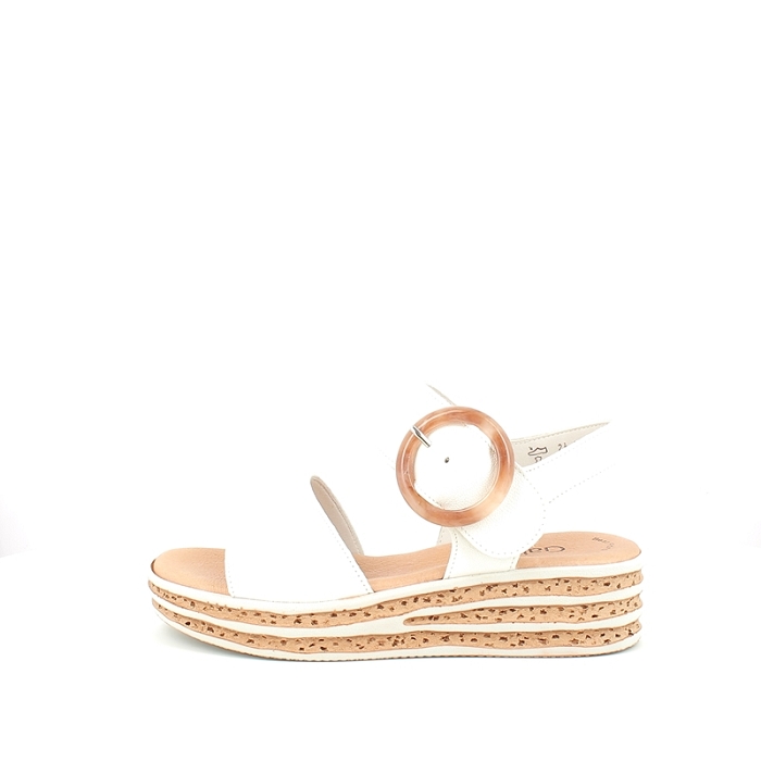 Gabor sandale 24.550.20 cuir lisse blanc scratch