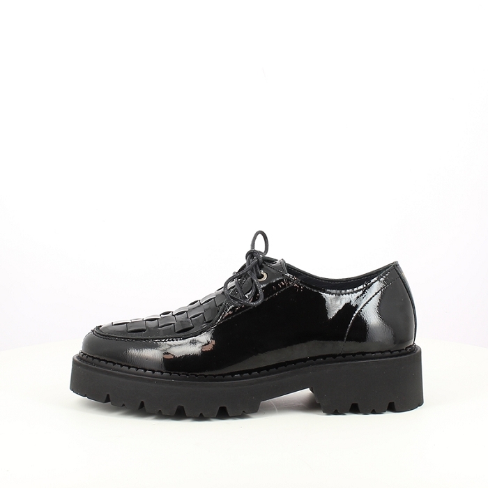 Jb martin derbies mocassins fougue vernis noir lacet