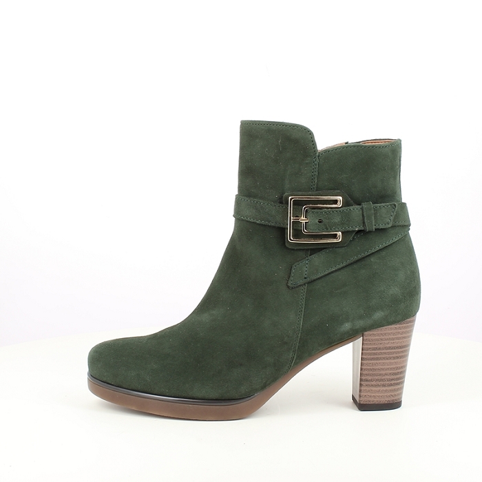 Gabor bottine 32.083.43 cuir velours vert zip